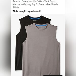 3 Pack Amazon Essentials Men's Muscle Tank - Blue Red And Black Size 5XLT.  M-7